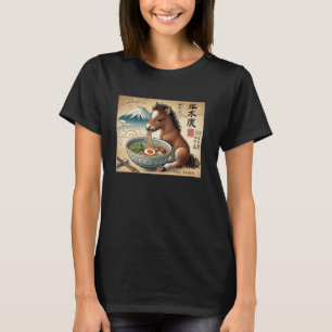 Camiseta Macarrão Clássico Japonês Mt. Fuji Cavalinho Fofo