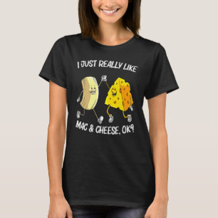 Camiseta Macarrão com Queijo Legal Para Homens Mulheres Mac