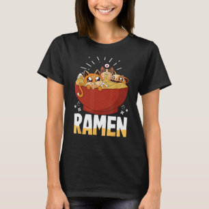 Camiseta Macarrão-marinheiros japoneses com gatos 1