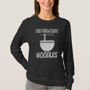 Camiseta Macarrão Resfriado Para Homens Mulheres Prato Comi