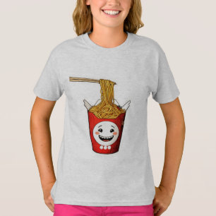 Camiseta macarrão sorridente