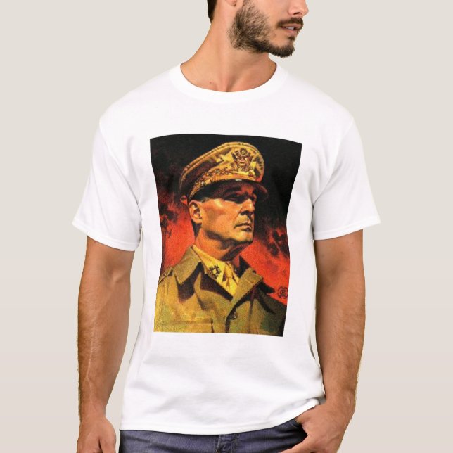Camiseta MacArthur - dever, honra, país (Frente)