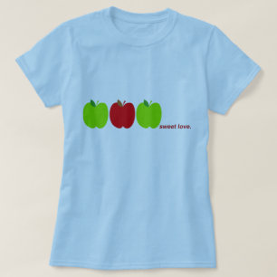Camiseta maçãs de amor doces
