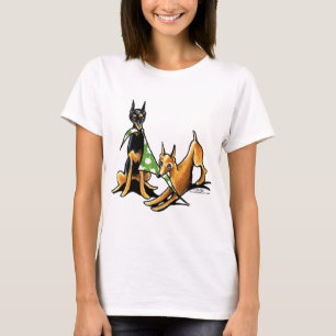 Camiseta Maçãs do Pinscher diminuto n