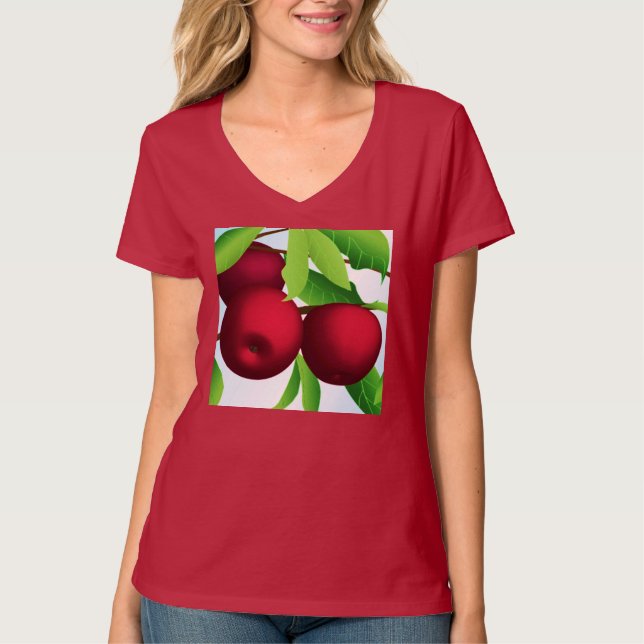 Camiseta "Maçãs em um Ramo" (Frente)