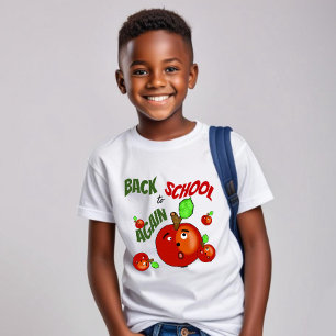 Camiseta Maçãs engraçadas de volta à escola