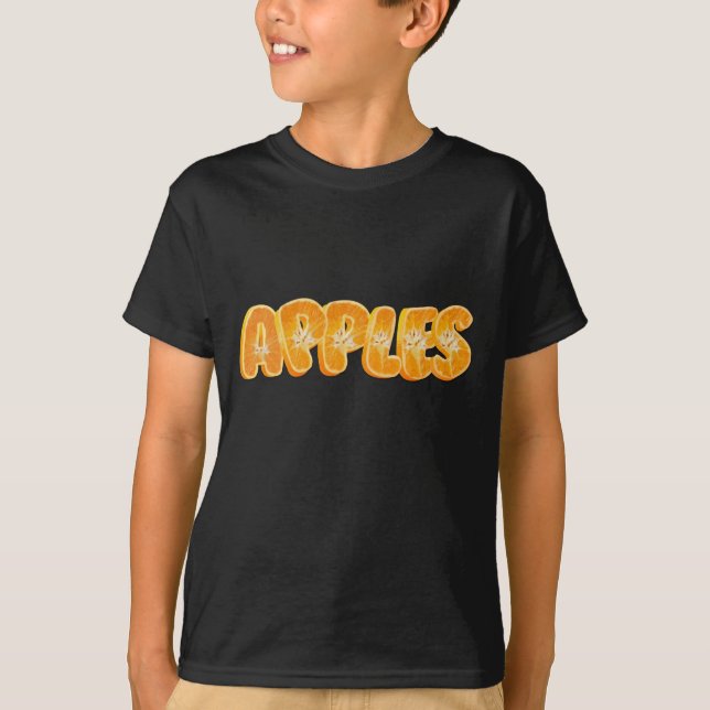 Camiseta Maçãs escritas com design bonito suculento das (Frente)
