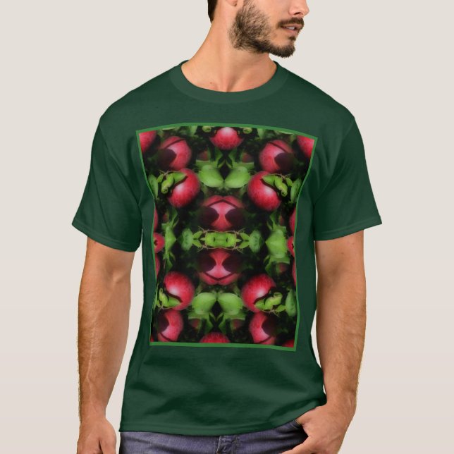 Camiseta Maçãs McIntosh No Abstrato Da Árvore Natureza (Frente)