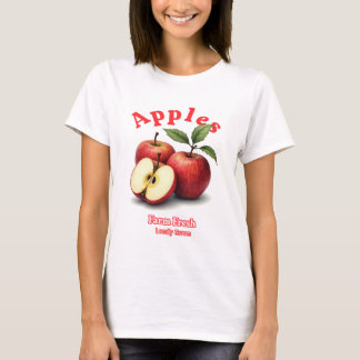 Camiseta Maçãs Orgânicas Fazenda Fresca De Teto Cultivado L