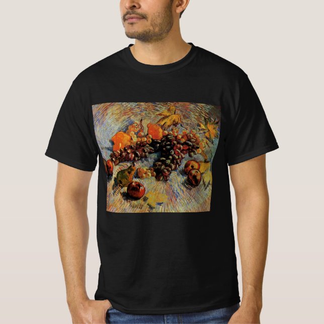 Camiseta Maçãs, Peras, Limões, Uvas por Vincent van Gogh (Frente)