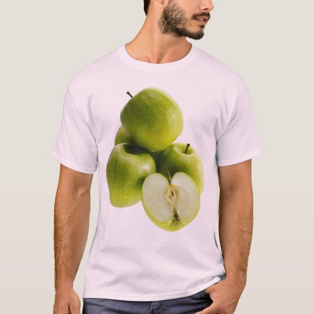 Camiseta "Maçãs Verdes" Foto Bela. Comprar Agora (Frente)