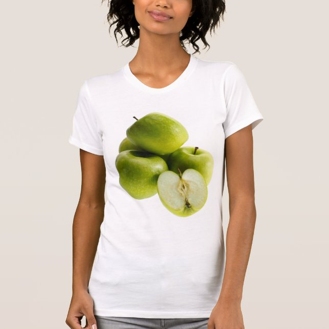 Camiseta "Maçãs Verdes" Foto Bela. Comprar Agora (Frente)