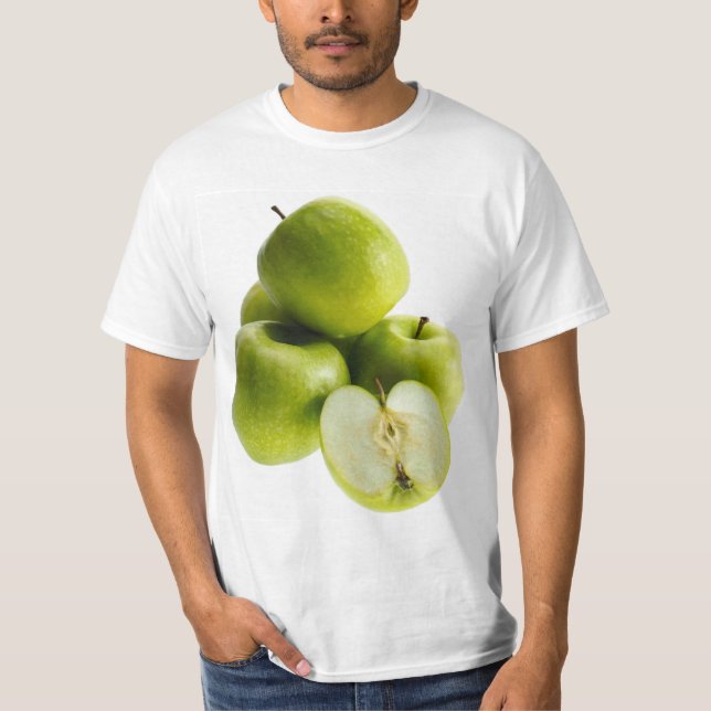 Camiseta "Maçãs Verdes" Foto Bela. Comprar Agora (Frente)
