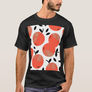 Camiseta Maçãs Vermelhas: Padrão Texturizado do Ouro.