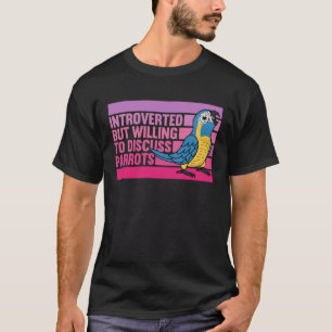 Camiseta Macaw 1 Apresentado, mas com garganta azul