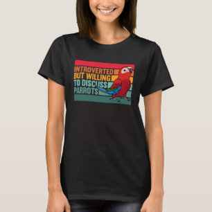 Camiseta Macaw Apresentado, Mas Parrots, com asa verde