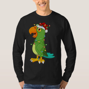 Camiseta Macaw Bird Lover Xmas Santa Hat Macaw