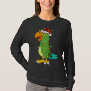 Camiseta Macaw Bird Lover Xmas Santa Hat Macaw