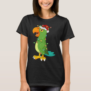 Camiseta Macaw Bird Lover Xmas Santa Hat Macaw
