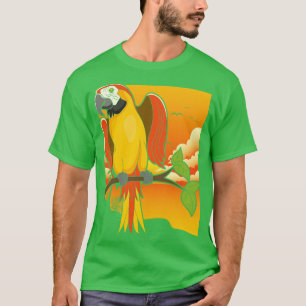 Camiseta Macaw Bird, Papagaio Tropical