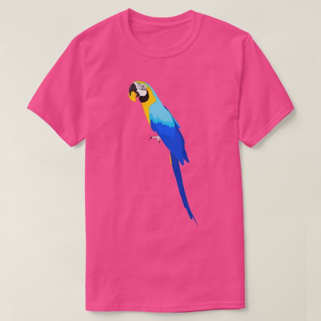 Camiseta Macaw Colorido (Frente do Design)