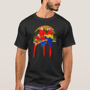 Camiseta Macaw de aves tropicais P de aves da selva