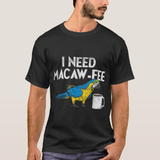 Camiseta Macaw E Café Engraçados, Macaw, Dono De Mata-Aranh