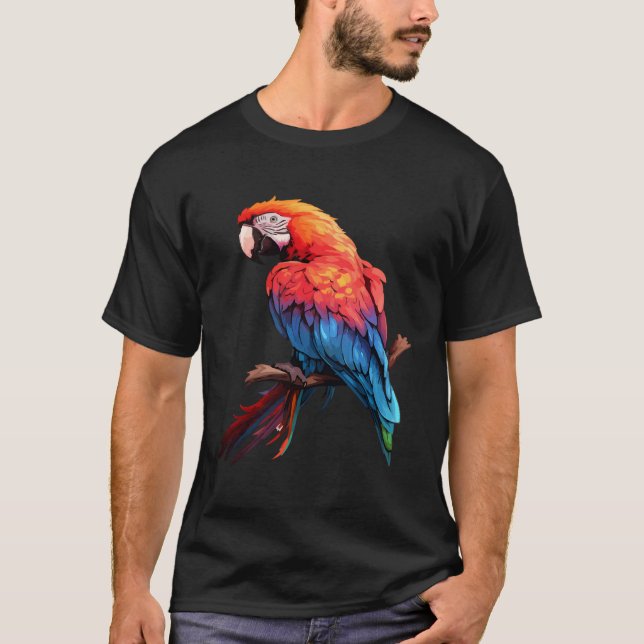 Camiseta Macaw Parrot Bird Lover - Ornithology Par (Frente)