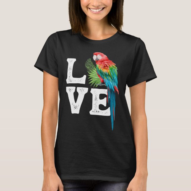 Camiseta Macaw   Parrot Owner Tee Parrot Artwork (Frente)