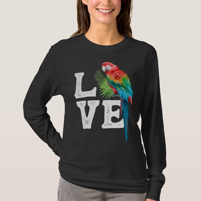 Camiseta Macaw   Parrot Owner Tee Parrot Artwork (Frente)