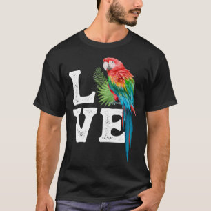 Camiseta Macaw Parrot Owner Tee Parrot Trabalho de arte