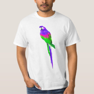Camiseta Macaw/roxo da aguarela de PixDezines