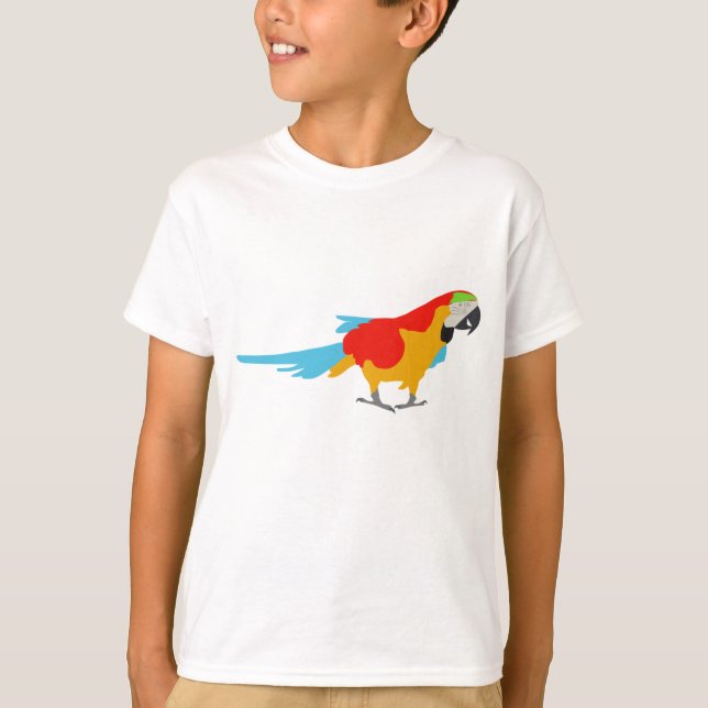 Camiseta Macaw tropical colorido (Frente)