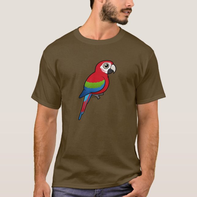 Camiseta Macaw Verde-voado (Frente)