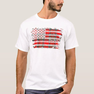 Camiseta Macbean Surname American Flag Scottish Clan Tartan