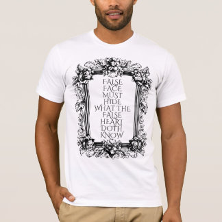 Camiseta Macbeth Cotação Arte - "Cara Falsa Deve Esconder" 