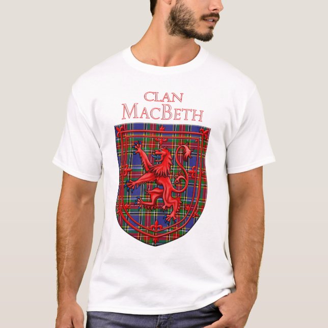Camiseta MacBeth Tartan - Xadrez escocesa Rampant (Frente)