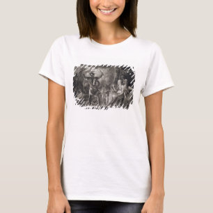 Camiseta Macbeth, três bruxas e Hecate no ato IV, S