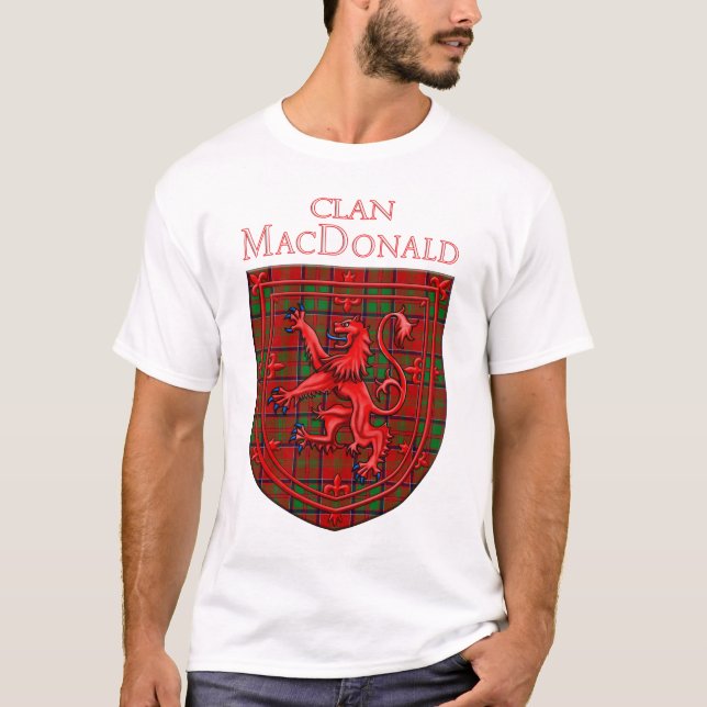 Camiseta MacDonald of Glencoe Tartan Scottish Plaid (Frente)