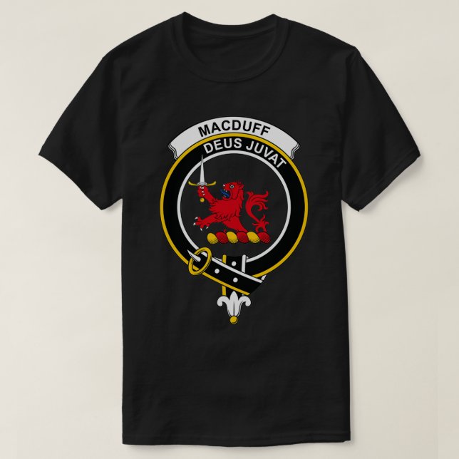 Camiseta MacDuff Crest Tartan Clan Escocês (Frente do Design)