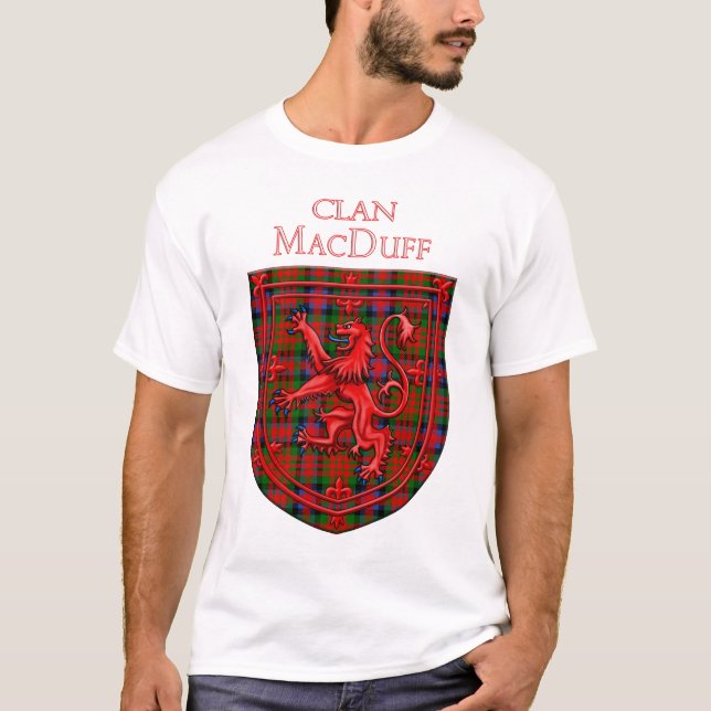 Camiseta MacDuff Tartan Scottish Plaid Lion Rampant (Frente)