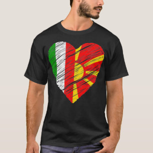 Camiseta Macedônia Itália Bandeira nerd da Macedônia