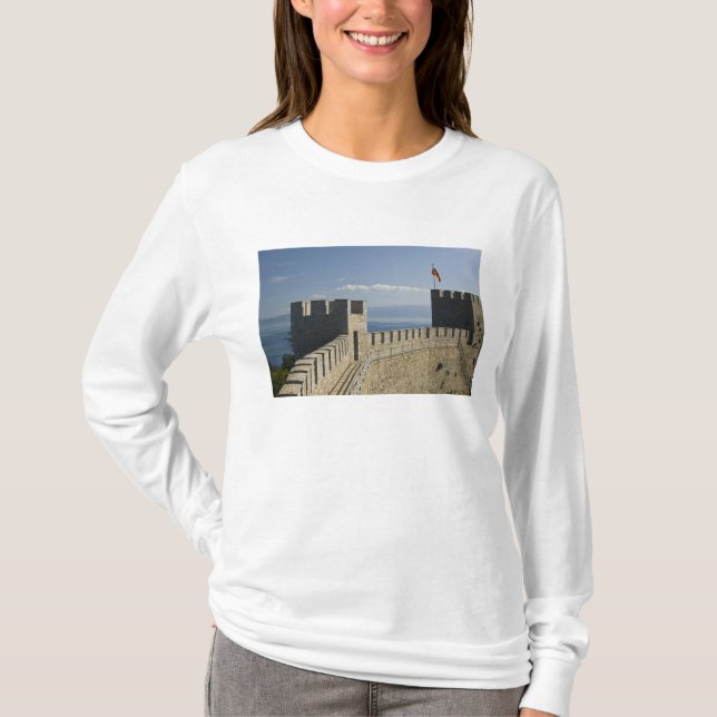 Camiseta MACEDÔNIA, Ohrid. Castelo de Car Samoil - Castelo  (Frente)