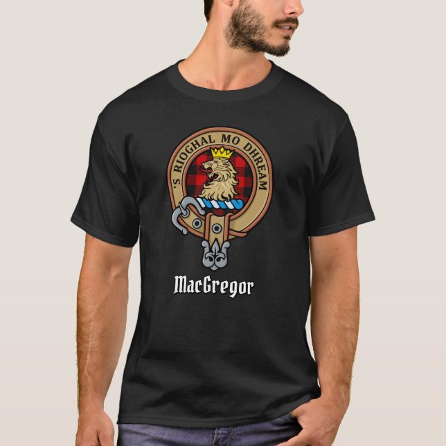 Camiseta MacGregor Crest sobre Rob Roy Tartan T-Shirt (Frente)
