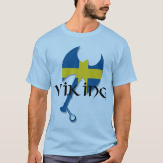 Camiseta Machado da bandeira da suecia de Viking do sueco