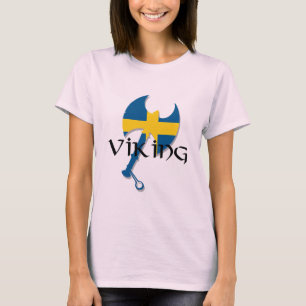 Camiseta Machado da bandeira de Viking do sueco da suecia