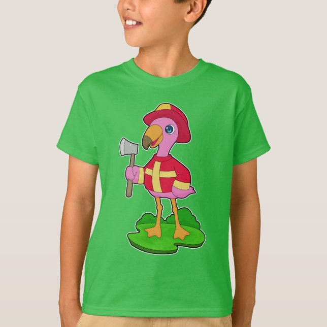 Camiseta Machado de Bombeiro Flamingo (Frente)