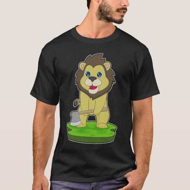 Camiseta Machado de Lenhador Leão (Frente)