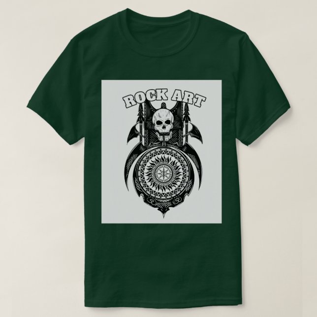 Camiseta machado e lança do crânio (Frente do Design)