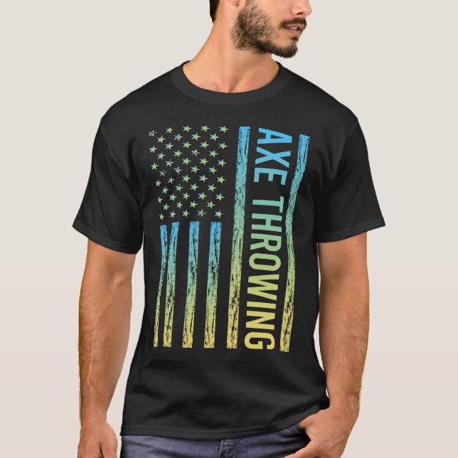 Camiseta Machados de Lançamento de Bandeira Gradiente (Frente)